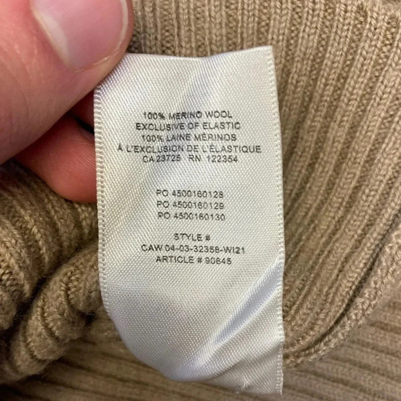 Aritzia Wilfred Rebecca Cropped Turtleneck | Beige | Size L - Picture 5 of 9